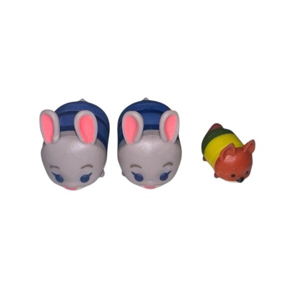 Disney Tsum Tsum Lot Of 3 Zootopia Judy Hopps Nick Wilde - Picture 1 of 3